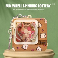1PC Mini Machine with Keychain, Automobile Handheld Spinning Wheel Lottery Game Machine Keychains
