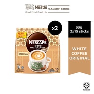 NESCAFE White Coffee Original 15 Stickpack 33g Bundle of 2