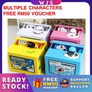 FREE RM50 VOUCHER MLQ Kids Cute Doraemon Hello Kitty Minions Coin Stealer Bank Money Saving Box Coin