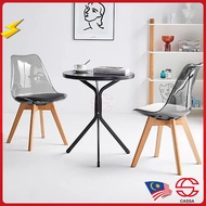 Cassa Eames RomeoClear Transparent Lutsinar Backrest Cushion seat Lounge Chair Dining Chair Wood Leg