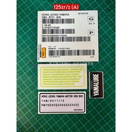 BARCODE YAMAHA 125 ZR SET STICKER #barcode125