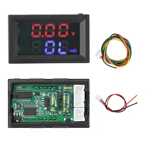 DC 4-12V VR452 Internal Resistance Tester 0.56-inch Dual-Display Battery Internal Resistance Tester