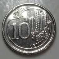 Koin Singapura 10 Cent th 2014