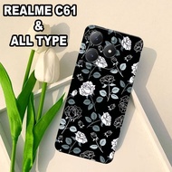 HP G43 - REALME C61 2024 pro camera Case - Realme C61 silicone - FLOWER motif - REALME C61 Softcase 