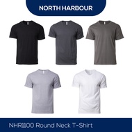 North Harbour 100% Cotton Roundneck T-shirt Unisex NHR1100 Baju Kosong - Black / Dark Heather / Charcoal / Sport Grey / White - Gildan Official Store