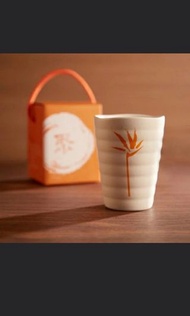 日式 茶杯 王品 聚火鍋 贈品 天堂鳥 陶瓷杯