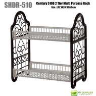 SHDR-510 Century 510B 2 Tier Multi Purpose Rack For Kitchen,Living Room,Bedroom L32*W20*H36.5cm