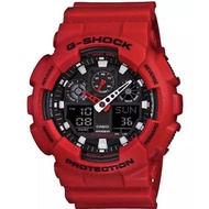 CASIO G-SHOCK รุ่น GA-100B-4ADR สีแดง ดำ สายด้าน สินค้าของเเท้ รับประกันศูนย์ CMG