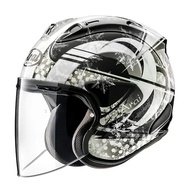 Via Heavy Vehicle Body Parts ARAI VZ-RAM SNOW DOME BLACK Three Quarter Half Helmet