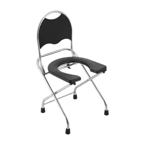 Camping Toilet Elderly Squat Toilet Seat Anti Slip Stainless Steel Squat Toilet