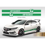 Vinyl_Art M7 racing stickers, side body sticker, racing sticker, JDM sticker, Proton, Honda, perodua