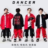 3-14 Years Old Hip Hop Kids Costume Boys Hip Hop Outfit Girls Long Sleeve Jacket Jazz Dance Show Cos
