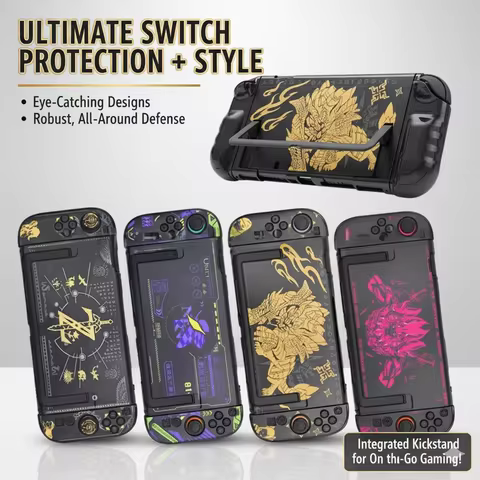 New Dockable Case For Nintendo Switch 2 Zelda Monster Hunter Evangelio Protective Case NS2 Hard Shel
