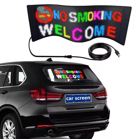 LED Screen Sign Bluetooth Scrolling Message display Board App Control Soft Flexible Led Panel Car Di
