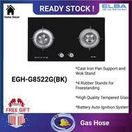 (FREE SHIPPING) Elba Tempered Glass 2 Burner Built-in Hob EGH-F8582GX-BK - 3.7Kw