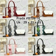 TBS RMS Tas Wanita Branded Import PRADA MILANO TWOTONE 8134 1 MURAH