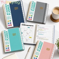 YUJINPH Academic Planner Book, A5 with Tabs Calendar Planner, 2027 Spiral Binding Monthly/Weekly Pla