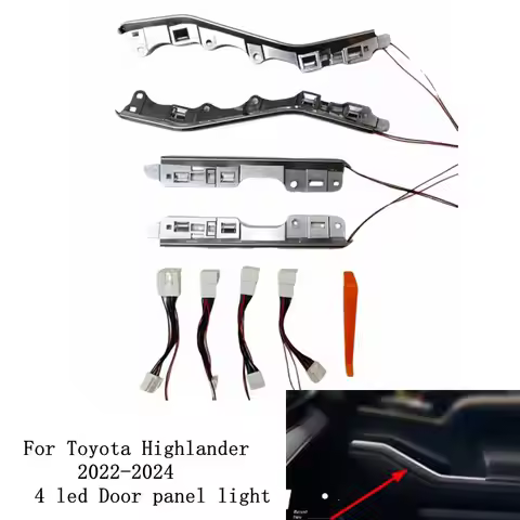 Door panel light Ambient light for Toyota Highlander 2022-2024 Door LED Trim Panel ice blue colors i