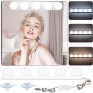 LED makeup mirror light kit with 5 light bulbs and 3 colors Hollywood style IP65 waterproof USB make