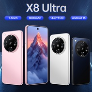 New Product X8 Ultra Smart Internet Celebrity Phone  3+16G Global Version Genuine 4G Network 7.3 Inc