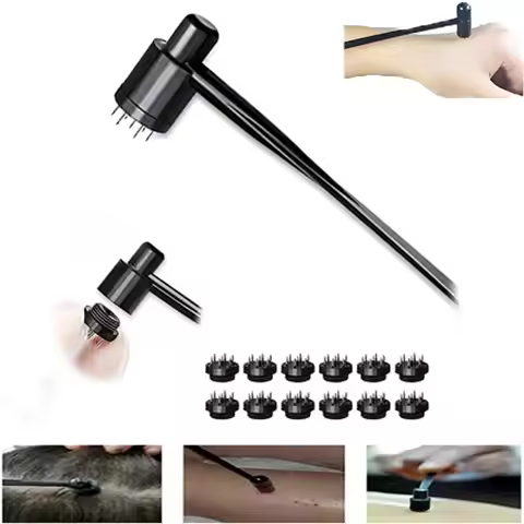 Shaped Blood Hammer Plum Blossom Dermal Hammer Seven Star Needle Set for Beauty 7 Star Needle Dermal