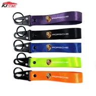 Porsche Car Woven Keychain Trendy Eagle Beak Keychain Car Accessories for Carrera Gts Turbo Macan Ca