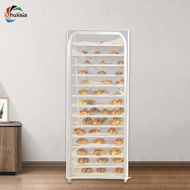 [chulisia] Transparent PVC Baker Rack Cover Dustproof Storage Rack Shield for Kitchen Display Bakery
