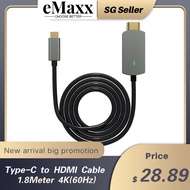 USB C Type C to HDMI cable adapter 1.8meter support 4k 3840*2160/60Hz Compatible for Macbook Pro Air