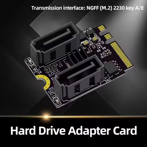 M2 To SATA3.0 Expansion Card Adapter PCI-E3.0 KEY A + E WIFI M.2 To SATA Converter Card Without Driv