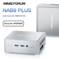 MINISFORUM Mini PC NAB9 Plus Intel Core i9-12900H/K 14 C/20T DDR4 RAM PCIe4.0 SSD OCuLink HDMI+DP+US