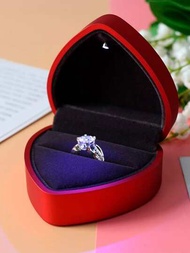 Caja de almacenamiento de anillo de diseño de  anillo romántico creativo con luz led para pedida de mano matrimonio boda anillo de compromiso anillo de promesa