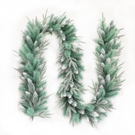 LONSENXMAS | Dense Snow Flocked Window Display Christmas Vines 2.7m