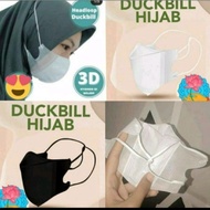 Masker Duckbil Warna Hijab /Masker Duckbill Headloop/Masker Duckbill