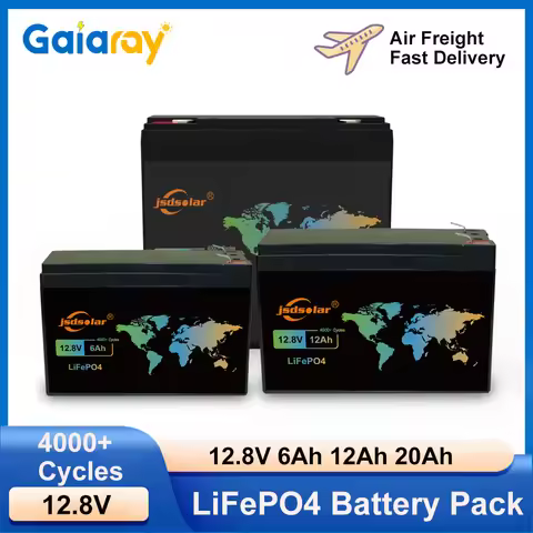 Gaiaray 12V 6Ah 12Ah 20Ah LiFePO4 Battery Pack Rechargeable Lithium Battery Lithium Iron Phosphate B