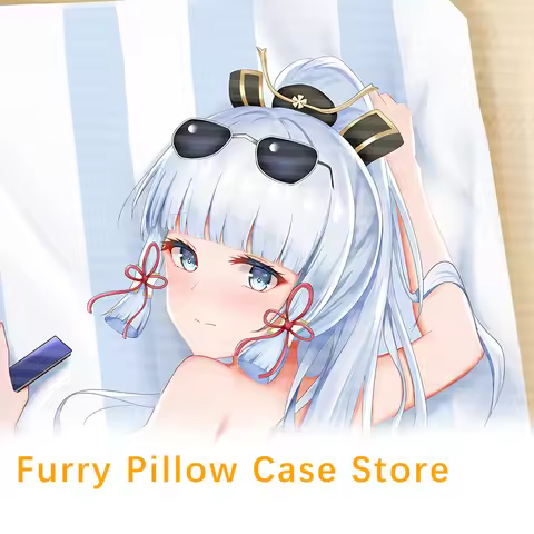 Anime Genshin Impact Ayaka Pillow case Cover Double-Sided Print Dakimakura Life-size Body Pillow