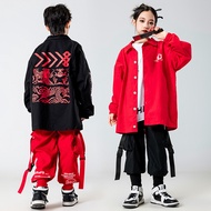3-14 Years Old Hip Hop Kids Costume Boys Hip Hop Outfit Girls Long Sleeve Jacket Jazz Dance Show Cos