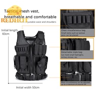  Hung Security Clothes Swat Tactical Vest Swat Jacket Chest Rig Multi-Pocket SWAT Army CS Hung Vest Camping Accessories [New]