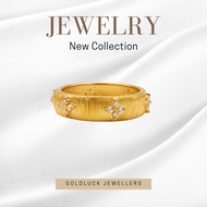 999 Gold CZ Cross Ring