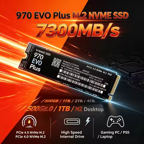 970 EVO Plus 1TB 2TB 4TB – M.2 NVMe SSD 7300MB/s PCIe 4.0x4 High Speed Internal Drive for Gaming PC 