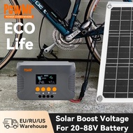 Powmr ที่ชาร์จเพิ่มกำลังพลังงานแสงอาทิตย์สำหรับแบตเตอรี่24V 36V 48V 60V 72V ก้าวเครื่องควบคุมการชาร์จพลังงานแสงอาทิตย์ MPPT สำหรับจักรยานไฟฟ้า Ebike