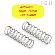 [FGH-T7] High Quality 304 Stainless Steel Compression Spring d0.8mm x OD5-14mm Strong Pressure Retur