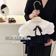 现货 女宝宝套装女童学院风蝴蝶结娃娃领衬衫蛋糕半身裙套装潮女宝宝套装女童学院风蝴蝶结娃娃领衬衫蛋糕半身裙套装潮