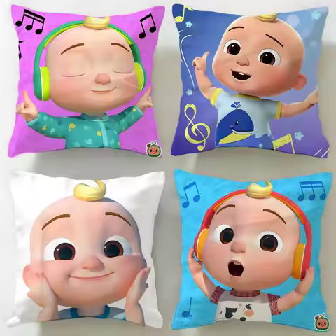 classic cartoon CoComelon Cushion Cover Soft & Easy-Wash Pillow Case – Versatile for Couch, Bed, Tra