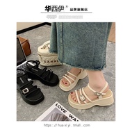 Fullbox women's thin strap wedge sandals (from to back 1sz)