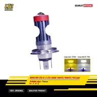 LED HEADLAMP BULB 3 LEGS H4 VIXION WHITE YELLOW 5008 LTC