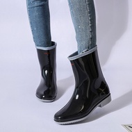 Cute Outdoor Dr. Martens Boots Mid-Calf Warm Rain Boots for Autumn and Winter