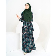 [ PLUS SIZE UP TO 5XL ] Baju Kurung Lola Printed 2.0 IRONLESS GREEN COLLECTIONS