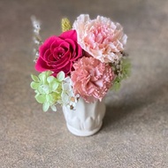 【材料包】客製小桌花 不凋花 乾燥花 永生花 玫瑰花 康乃馨