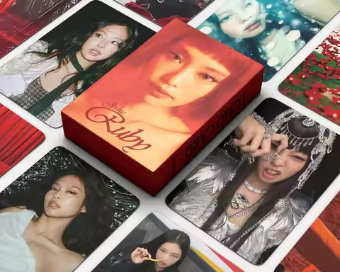 55Pcs/Box Kpop RUBY LIKE JENNIE SOLO Lomo Card New Ablum HD Photo Print Pictures Photocard For Fans