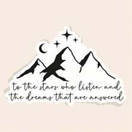 Listening To The Stars Stickers, ACOTAR Stickers, SJM Night Court Stickers, Reader Stickers, Book Lo